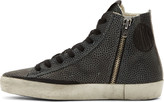 Thumbnail for your product : Golden Goose Black & Blue Spotted Leather High-Top Francy Sneakers