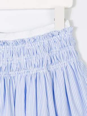 Simonetta ruffled striped skirt