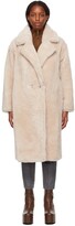 Thumbnail for your product : Yves Salomon Meteo Off-White Meteo Maxi Single Breasted Coat