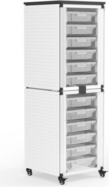 Luxor Portable 6 Compartment Tote Tray Cart