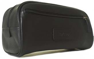 Barbour Leather Wash Bag