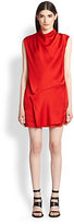 Thumbnail for your product : Helmut Lang Stretch Silk Draped Asymmetrical Dress