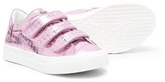 Givenchy Kids Metallic Touch-Strap Sneakers