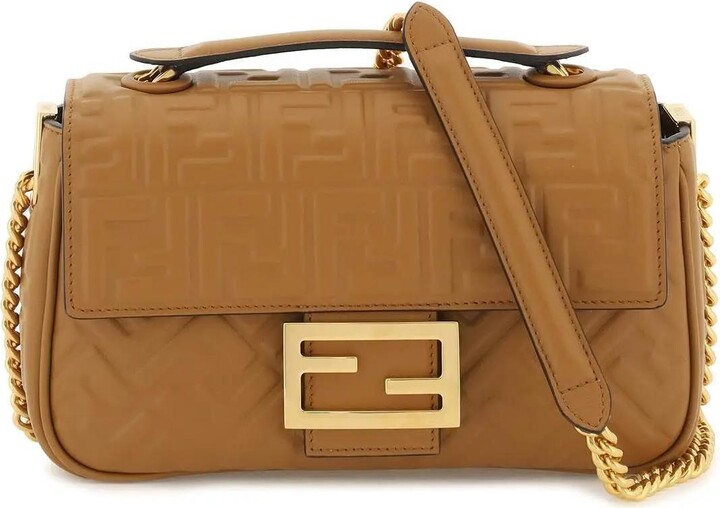 chanel brown leather baguette