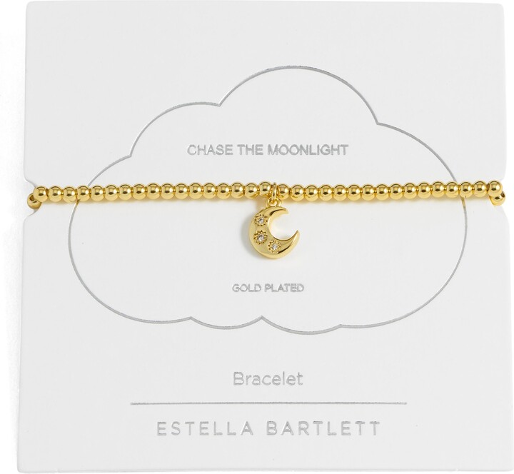 Estella Bartlett Sienna Moon Beaded Stretch Bracelet