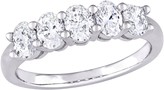 Thumbnail for your product : Affinity Diamond Jewelry Affinity 14K 1.00 cttw Oval-cut Diamond 5-StoneBand Ring