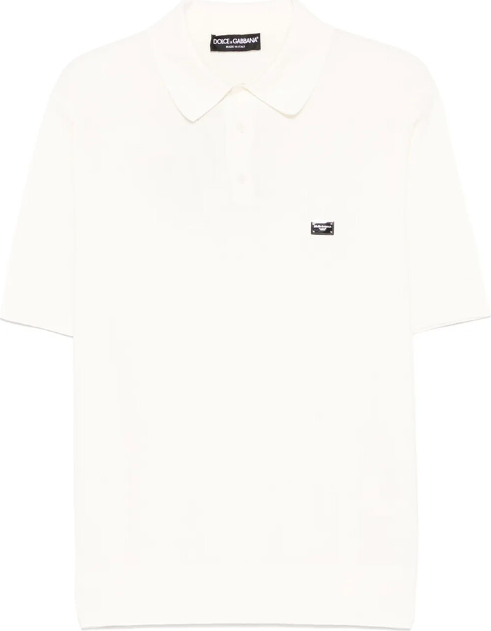Dolce & Gabbana Logo-Plaque Polo Shirt