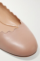 Thumbnail for your product : Chloé Lauren Scalloped Leather Ballet Flats - Pink