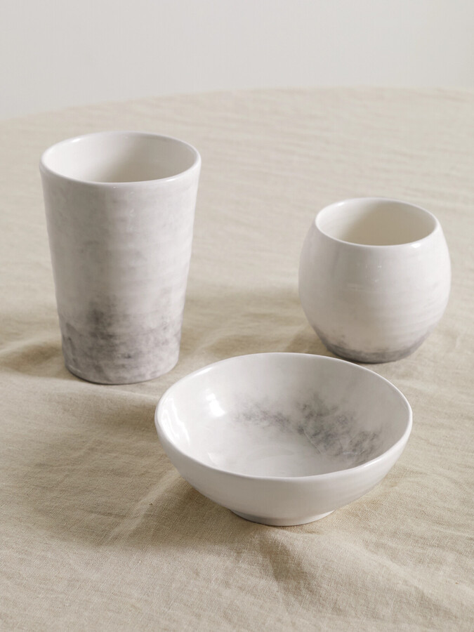 Brunello Cucinelli - Set Of Three Ceramic Bowls - Gray
