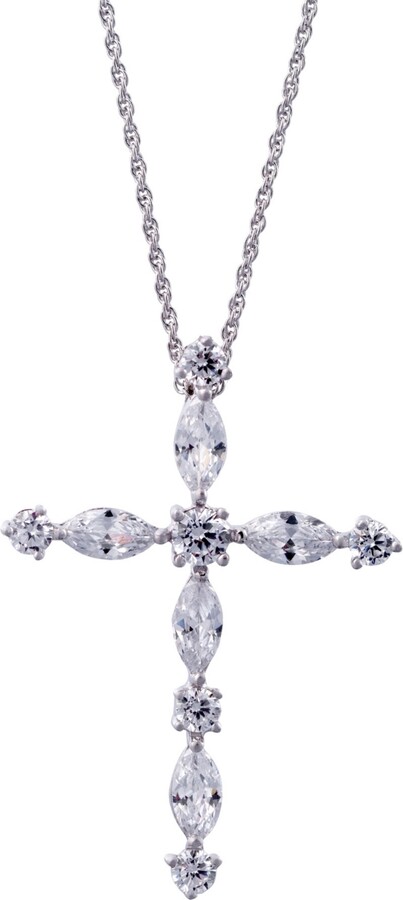 Giani Bernini Cubic Zirconia Marquise & Round Cross 24\