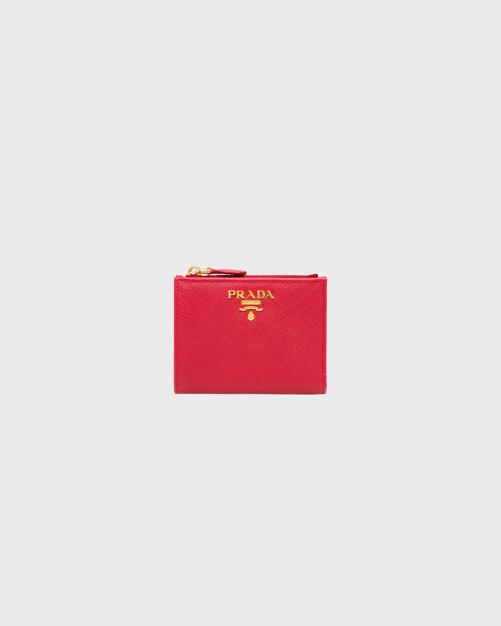 Prada Red Leather Card Holder