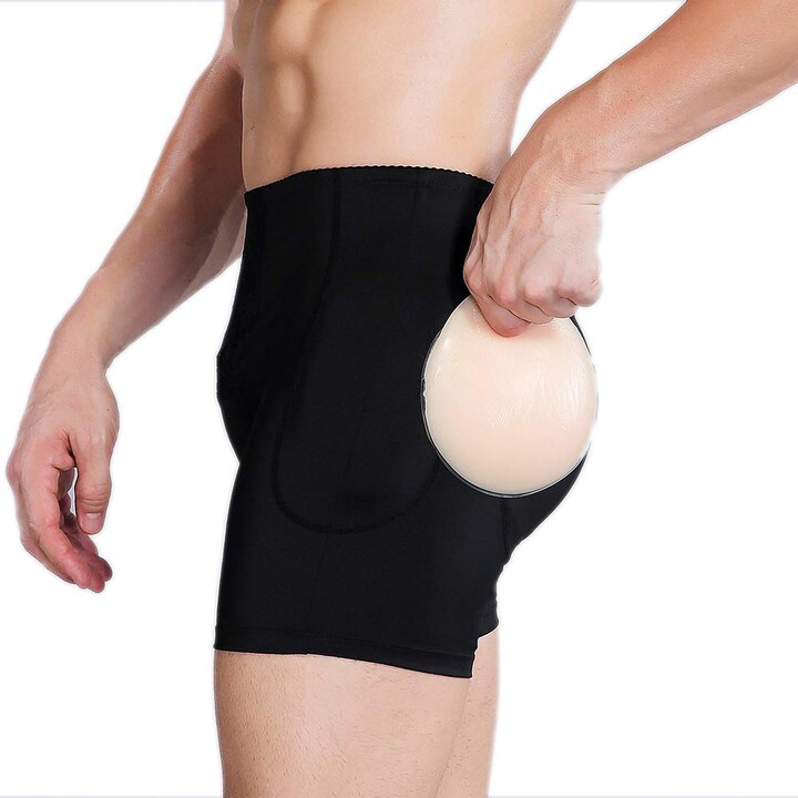 AFirst Men Hiding Gaff Panties with Hip and Butt Lifter Bum Padded Enhancer  Control Underwear for Crossdressing Transgender (Silicone-Black - ShopStyle  Briefs