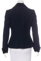 Thumbnail for your product : Ralph Lauren Black Label Velvet-Trimmed Wool Blazer