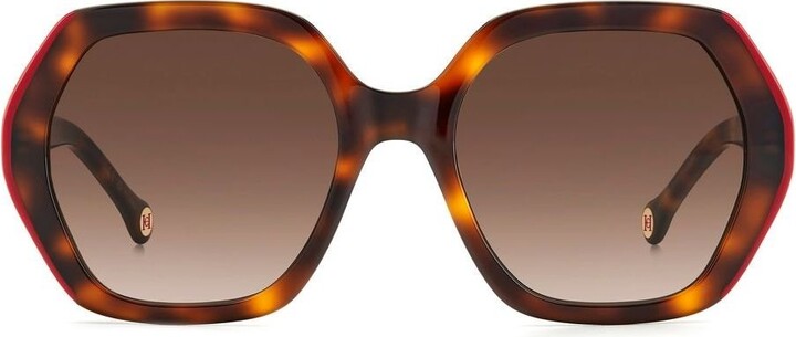 Carolina Herrera Geometric Frame Full Rim Sunglasses