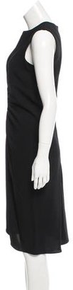 Reed Krakoff Leather-Accented Midi Dress