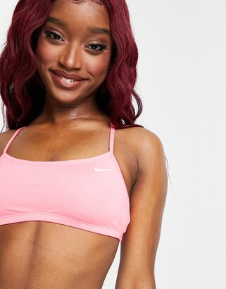 Nike Swimming bikini top in pink - ShopStyle Piece Swimsuits