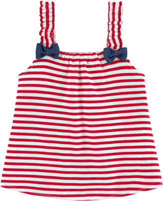 Kissy Kissy Striped jersey top and navy blue leggings