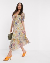 Thumbnail for your product : Neon Rose maxi dress with tiered skirt and ruffle frill in vintage floral