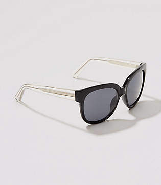 LOFT Two Tone Modern Cateye Sunglasses