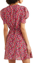 Thumbnail for your product : Saloni Lea Floral-print Silk Crepe De Chine Mini Dress