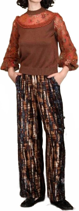 Bl Nk Lerivina Straight Leg Trouser In Brown