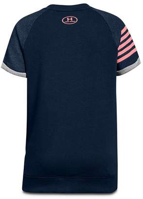 Under Armour Girls' French Terry Short-Sleeve Shirt - Big Kid