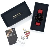 Thumbnail for your product : Hurtig Lane - Moderno Vegan Leather Watch All Black & Red