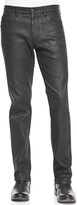 Thumbnail for your product : Versace Black Coated 5-Pocket Denim Jeans