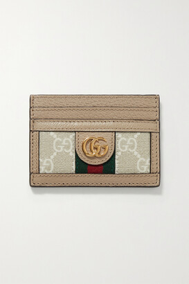 Gucci Ophidia Textured Leather-trimmed Printed Coated-canvas Cardholder