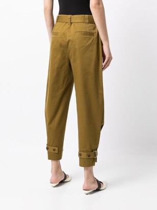 Proenza Schouler White Label Belted Cropped Trousers