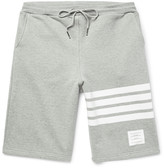 Thumbnail for your product : Thom Browne Striped Loopback Cotton-Jersey Shorts