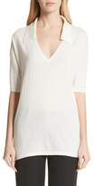 Thumbnail for your product : Lafayette 148 New York Cashmere & Silk Blend Polo