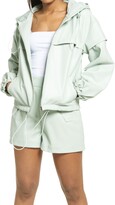 Thumbnail for your product : KENDALL + KYLIE Faux Leather Front Zip Hooded Jacket