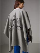 Thumbnail for your product : Burberry Embroidered Skyline Cashmere Poncho