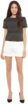 Thumbnail for your product : Alice + Olivia Cady Cuff Metallic Short