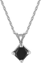 Thumbnail for your product : Stella Grace 10k White Gold 1-ct. T.W. Black Diamond Solitaire Pendant