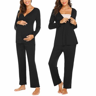 Schbbbta Women's Maternity Nursing pajamas Loungewear for Breastfeeding 