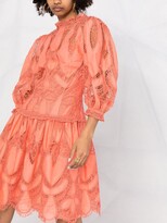 Thumbnail for your product : Alberta Ferretti Embroidered-Lace Dress