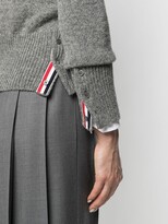 Thumbnail for your product : Thom Browne 4-Bar wool cardigan