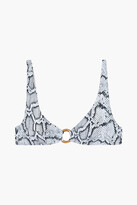 Thumbnail for your product : Onia Jade Ring-embellished Snake-print Bikini Top