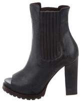 Thumbnail for your product : Brunello Cucinelli Peep-Toe Ankle Boots Blue Peep-Toe Ankle Boots