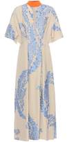 Fendi Silk-blend embellished dress 