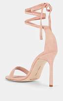 Thumbnail for your product : Manolo Blahnik Women's Chaosbow Suede Sandals - Pink Suede