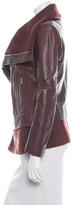 Thumbnail for your product : Rick Owens Wool-Lined Leather jacket