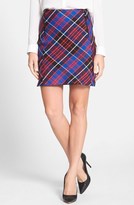Thumbnail for your product : Anne Klein Zip Detail Plaid Skirt
