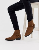 mens buckle chelsea boots