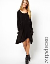 Thumbnail for your product : ASOS PETITE Swing Dress With Drape Pocket And Long Sleeve