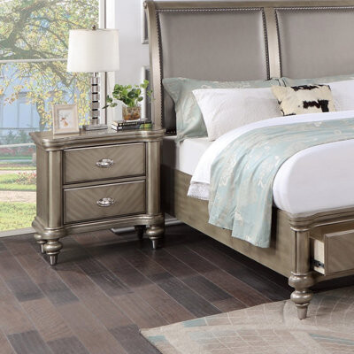 Bay Isle Home Luxury Classic Nightstand With Spacious Storage Elegant Design For Modern And Traditional Bedrooms