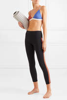 Thumbnail for your product : Olympia Activewear - Titus Ankle Striped Stretch Leggings - Black