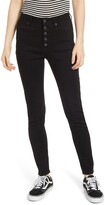 Thumbnail for your product : Vigoss Ace Button Fly High Waist Skinny Jeans